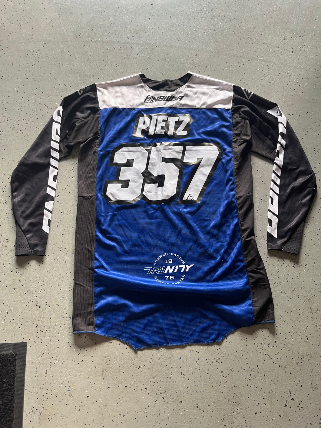 Black, Blue and White ANSWER jersey- Signed